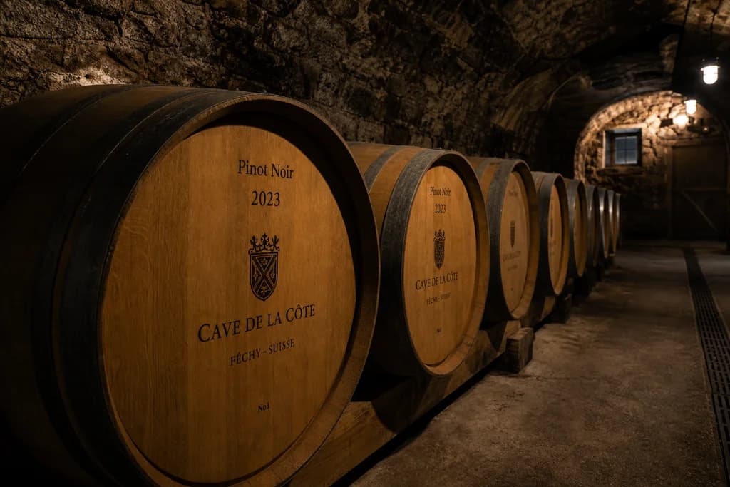 Caveau de dégustation de Cortaillod, vignerons réunis dans un espace convivial